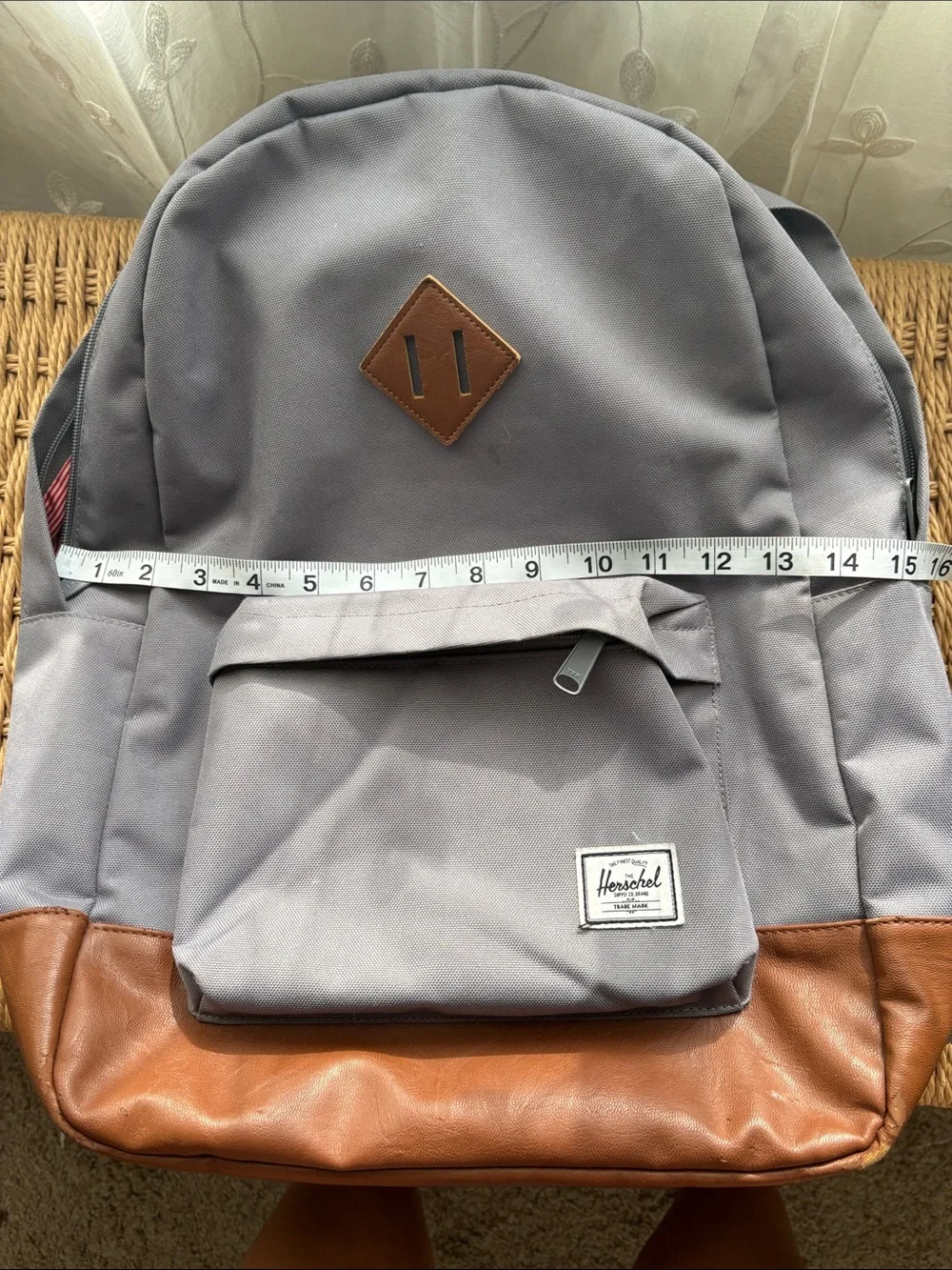 Herschel Supply Company Grey Backpack with Brown Accents